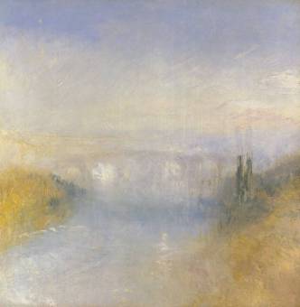 A River Seen from a Hill circa 1840-5 by Joseph Mallord William Turner 1775-1851